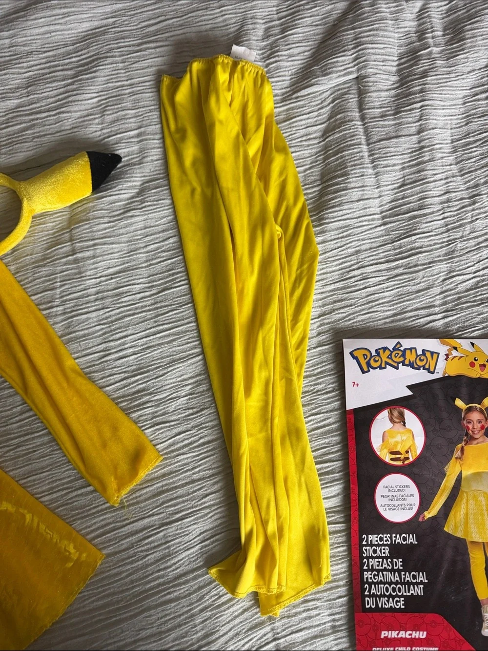 Pikachu Kids Costume - Yellow (Size M 7-8)